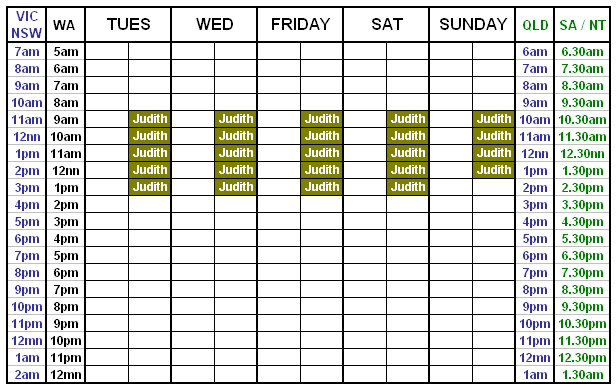 Psychic Judith Psychic Roster