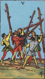 Tarot Card: Five of Wands